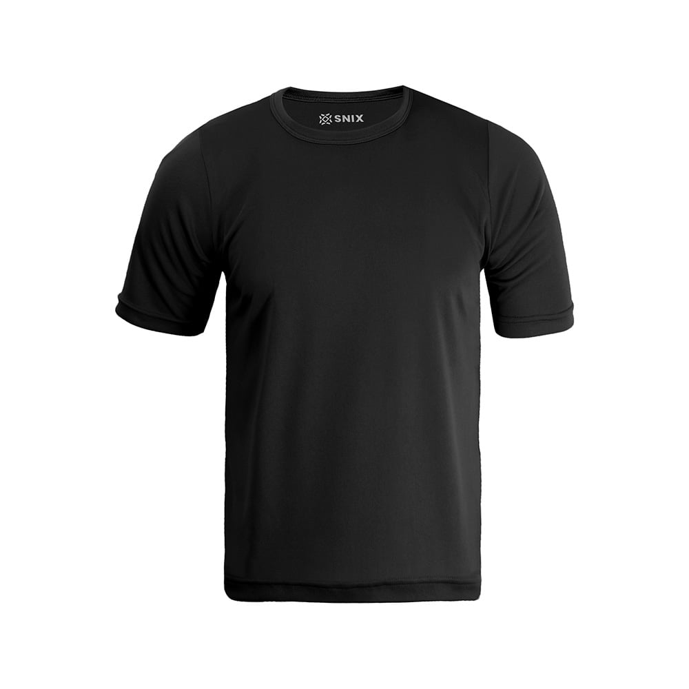 Snix - Polera Deportiva Infantil Dry Fit Negra Talla 10