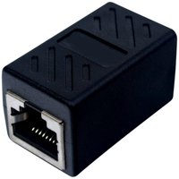 Gen - Copla Adaptador Extension Cable Rj45 Cat6 Oficina Casa Negro