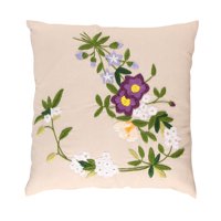 Bothyi - Funda De Almohada Bordado En Punto De Cruz Kit De Funda De Almohada Flores Moradas