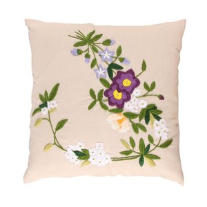 Bothyi - Funda De Almohada Bordado En Punto De Cruz Kit De Funda De Almohada Flores Moradas