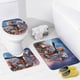 thumbnail image 4 of Gigantes de la Mancha-theme 4-Piece Shower Curtain Set with Rugs, Waterproof Bathroom Decor Set Includes Bath Mat, U-Shaped Rug, Toilet Lid Cover and Curtain with Hooks, 4 of 6