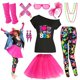 thumbnail image 1 of Conjunto de disfraz Xintorch estilo años 80 para mujer con accesorios, 1 of 7