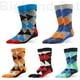 thumbnail image 2 of 5 pares de calcetines de vestir para hombre, de algodón peinado con estampado colorido y divertido., 2 of 7