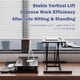 thumbnail image 3 of 32 Inch Desk Converter, Height Adjustable Sit to Stand Riser, Dual Monitor and Laptop Workstation with Wide Keyboard Tray ( BLACK ), 3 of 3