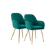 thumbnail image 1 of Pack 2 Poltronas Sitial Murano Con Patas Doradas - Verde, 1 of 3