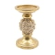 thumbnail image 3 of Porta Vela Candelabro Decorativo Elegante Dorado Rosas 17cm, 3 of 3