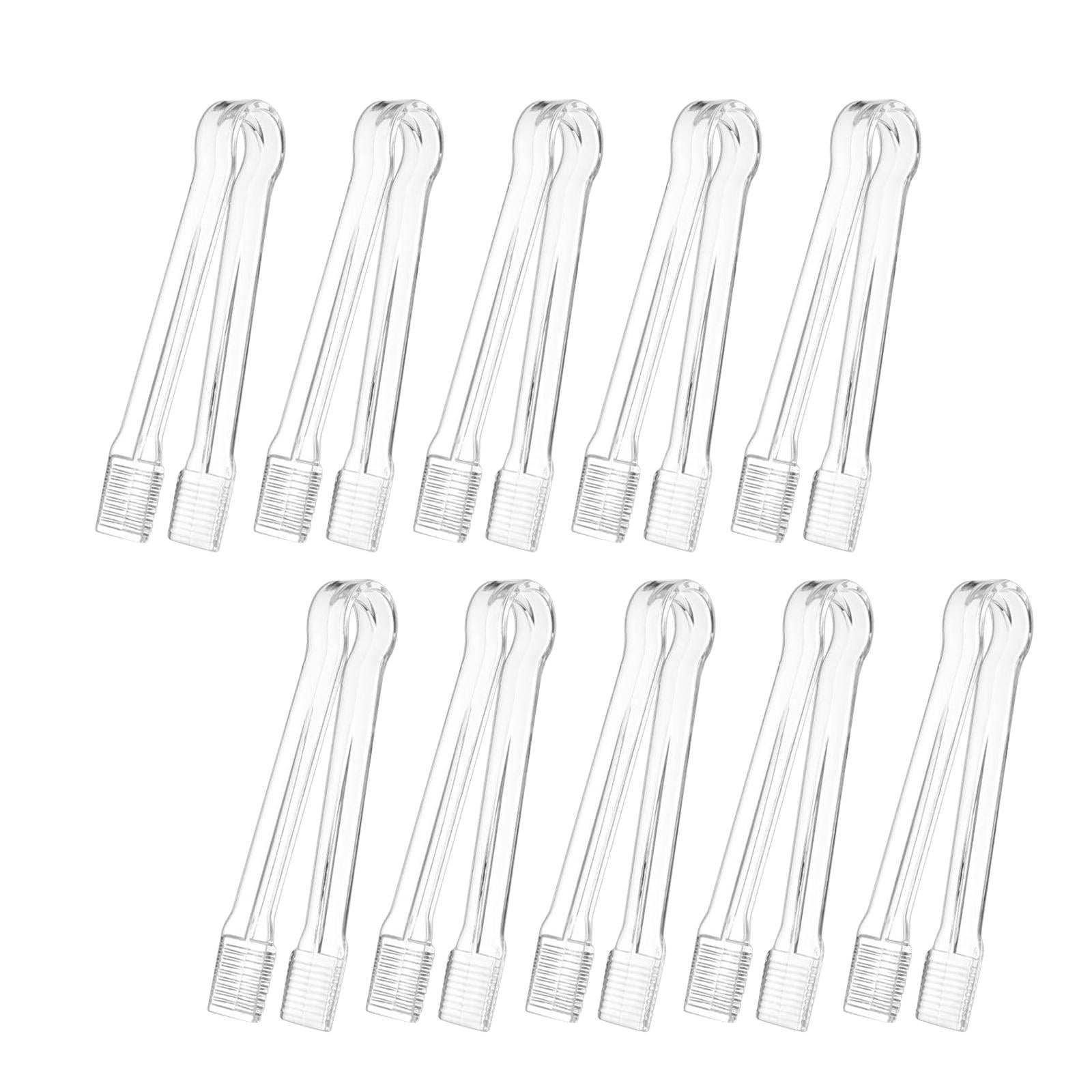 Magideal - 10 Pinzas Para Hielo, Pinzas Para Alimentos, Portátiles, Multiusos, Fáciles De Agarrar, Utensilios Para Servir, Pinzas Para Barbacoa, Para Hornear, Pa