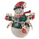 thumbnail image 3 of esmalte de diamantes de imitación mu?eco de nieve mu?eco de nieve árbol ángulo broche Navidad snowman arranque, 3 of 5