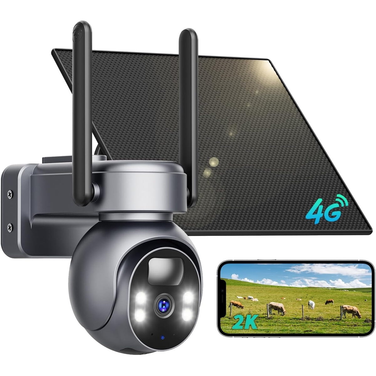 Camara Seguridad 4g Lte Liwan Solar 2k Visian Nocturna Ip66