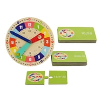 Bothyi - Número De Relojes De Aprendizaje Madera Con Tarjetas Modelo De Observación Para La Actividad Del Juego