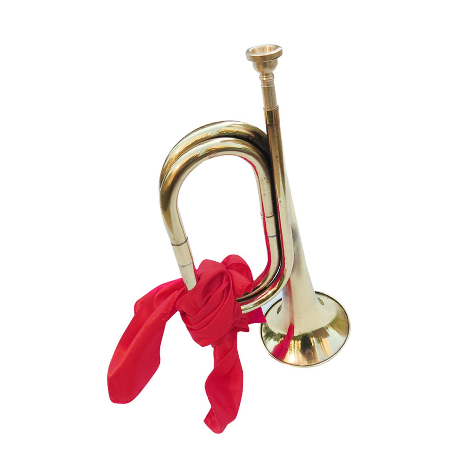 Bothyi - Trompeta Scouting Bugle Con Boquilla Marching Bugle Para Banda Principiante Aureate