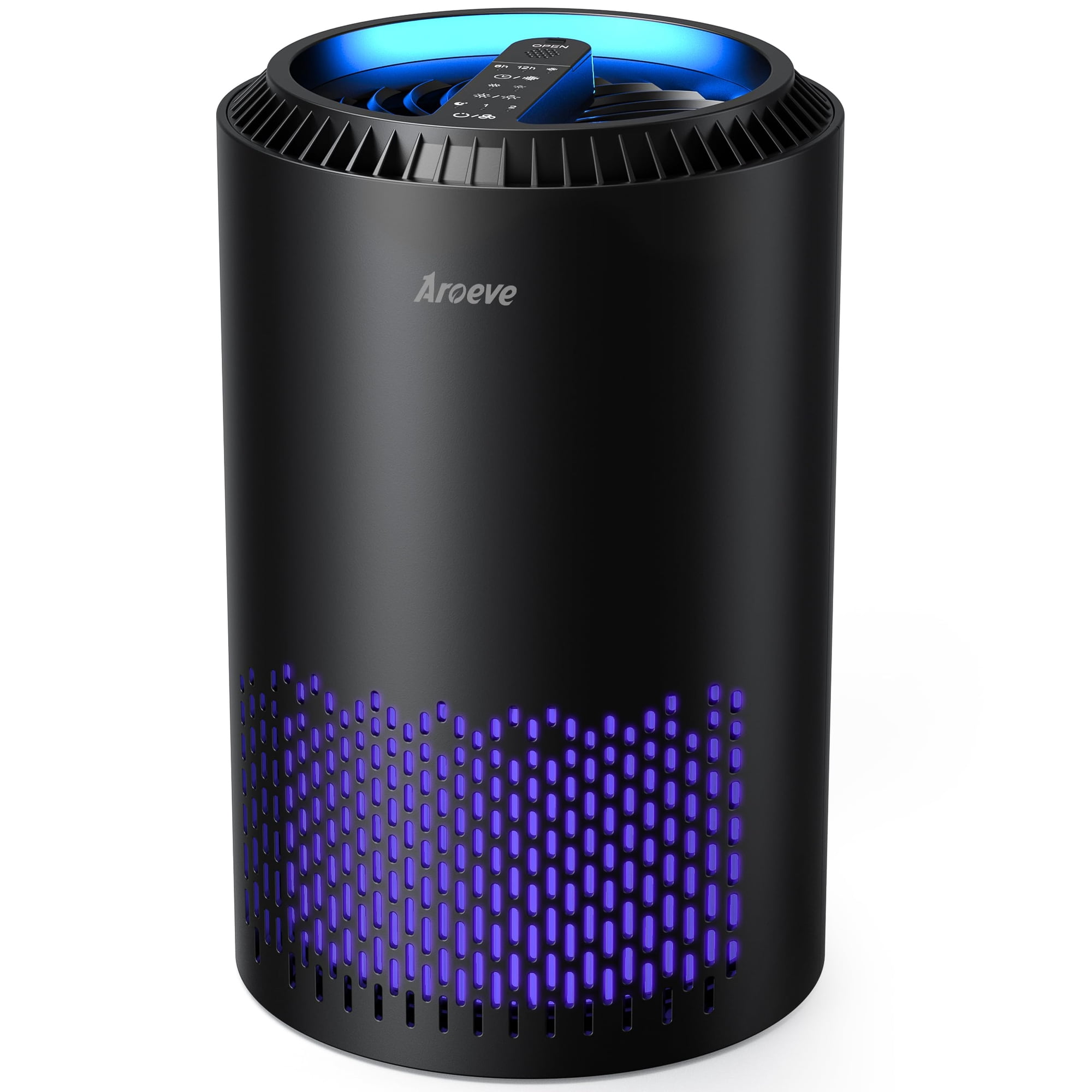 Purificador De Aire Aroeve Mk01 Para Dormitorio Y Hogar Con Modo De Reposo - Negro