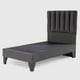 thumbnail image 5 of Cama Europea Valencia P + Respaldo Cadiz 1 PL Felpa Negro, 5 of 6