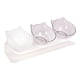 thumbnail image 3 of Cuencos Elevados Para Gatos, Cuenco Duradero Para Comida Y Agua Para Gatos De Interior, Cachorros, Transparente Y Blanco Claro, 3 of 5