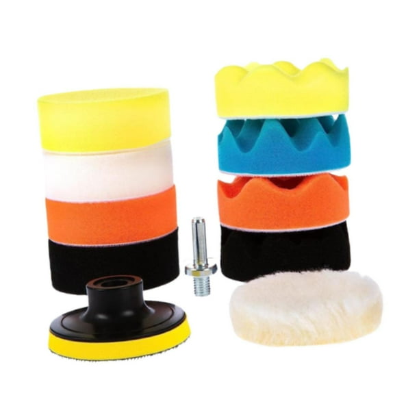 11x almohadillas de capó, almohadilla de pulido, limpieza de lavado, corrección de pintura, Kit de almohadillas de pulido de espuma para coche, , 7 7 pulgadas
