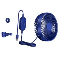 Bothyi - Ventilador Usb Portátil Para Reposacabezas De Coche, Asiento Trasero, 12 V/24 V, Para Camión, Casa, Furgoneta, Color Azul
