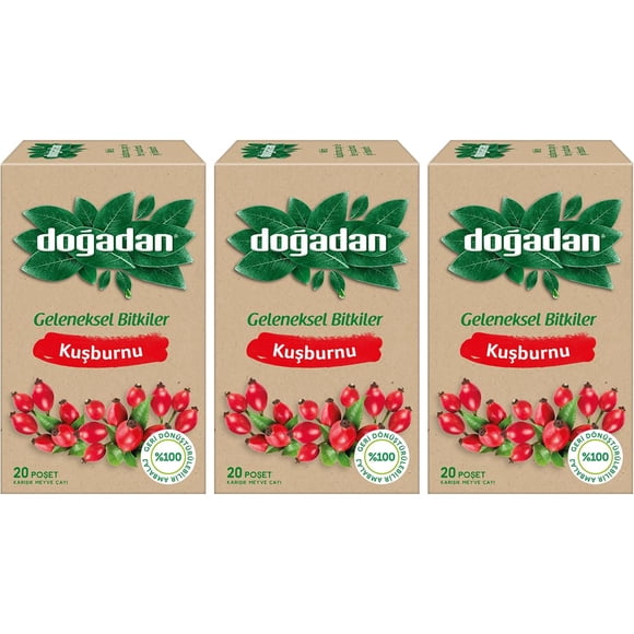 Té Dogadan de Rosa Mosqueta y Hibisco Paquete de 3