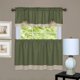 thumbnail image 1 of Juego de cortinas para ventana ACHIM Darcy verde/camel con filtrado de luz, 1 of 6