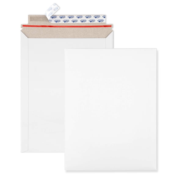 Paquete de 25 sobres ValBox, 9 x 11.5, Stay Flat, color blanco