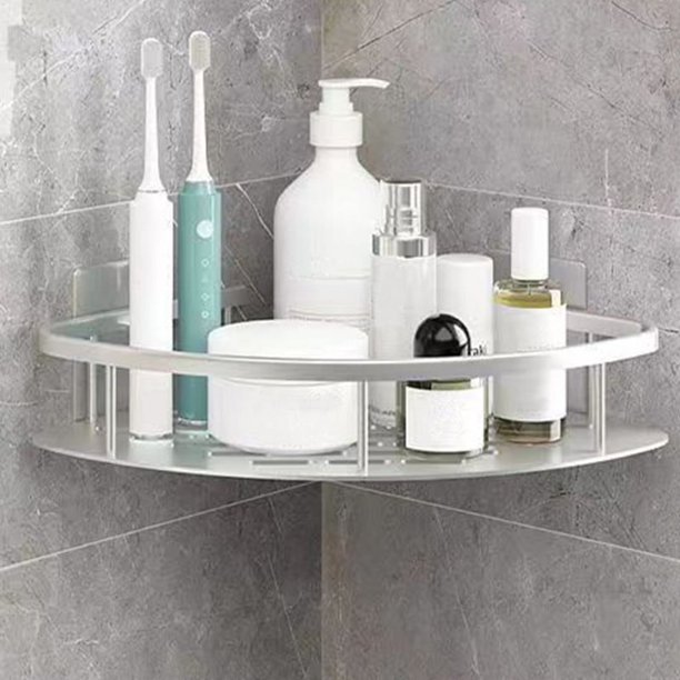 1pc Bathroom Storage Rack, Free Punch Bathroom Storage Rack, Triangular Toilet Wall Mounted Kitchen Storage Rack