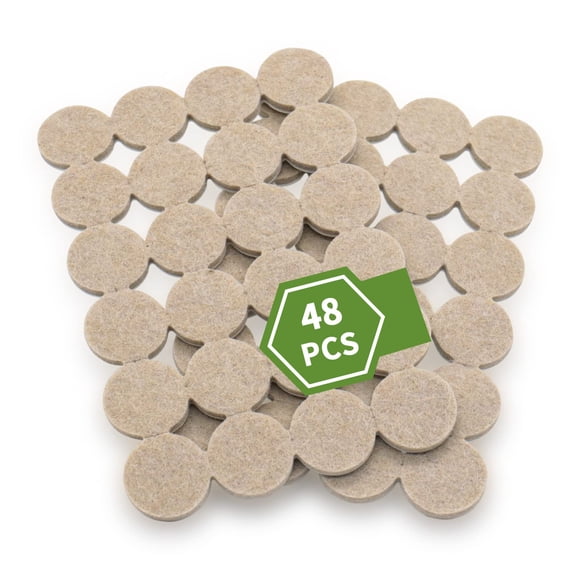 Protectores De Fieltro Para Muebles 48 Piezas Redondos Beige 2 5 Cm