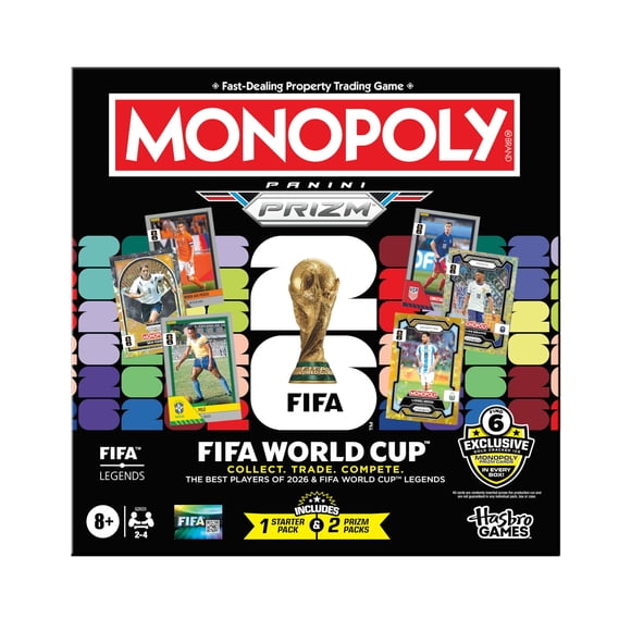 Juego de mesa Monopoly Panini Prizm Copa Mundial de la FIFA 2026 +8y
