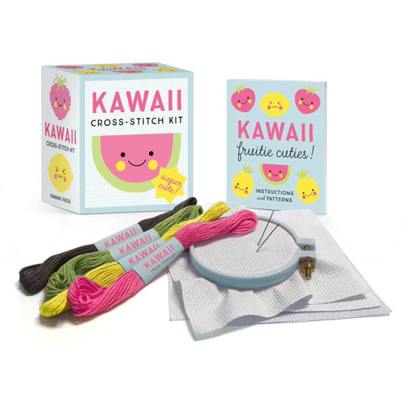 Kit de Punto de Cruz Kawaii Running Press Mini Ediciones