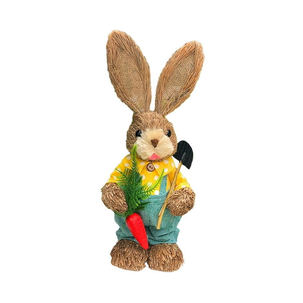 Estatuilla De Conejito De Pascua, Decoración De Pascua, Estatua De Jardín Para Balcón, Oficina, Mesa, Estilo B