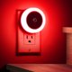 thumbnail image 1 of Luz nocturna LED rojo brillante, sensor del anochecer al amanecer, enchufable x4, 1 of 8