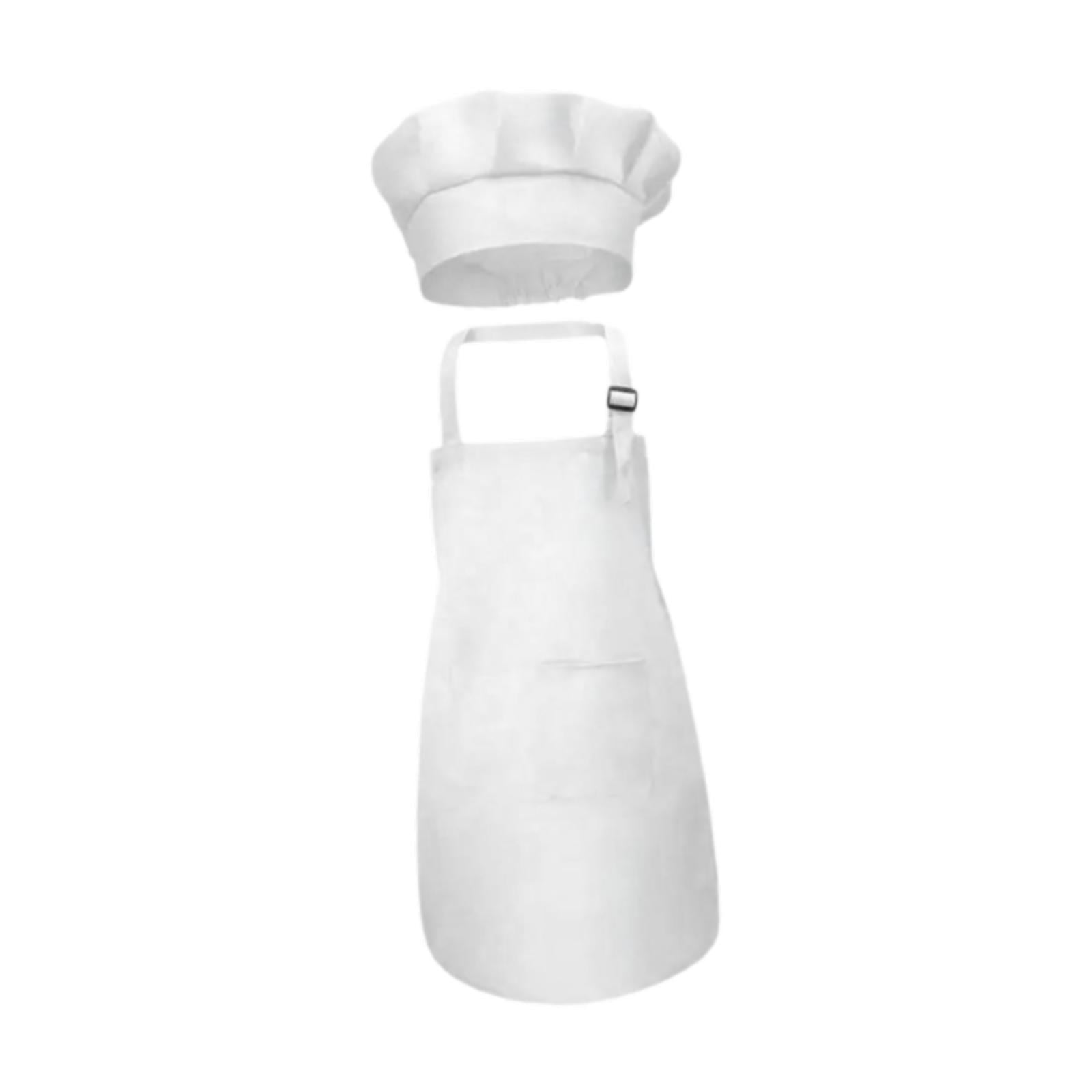 Bothyi - Delantal Para Niños, Gorro De Cocinero, Conjunto Con Bolsillo, Delantal Para Niños, Para Hornear, Aula