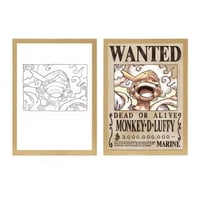 Lelumania - Cuadro Led De Cartel Luffy Gear 5 23X18Cm