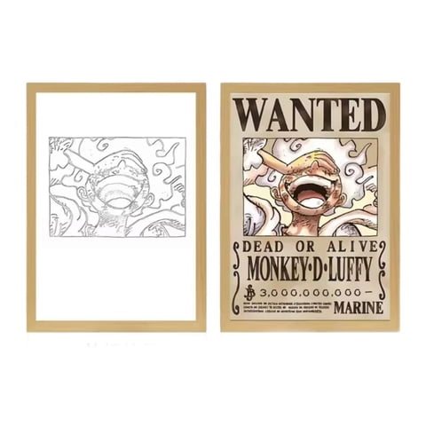 Lelumania - Cuadro Led De Cartel Luffy Gear 5 23X18Cm