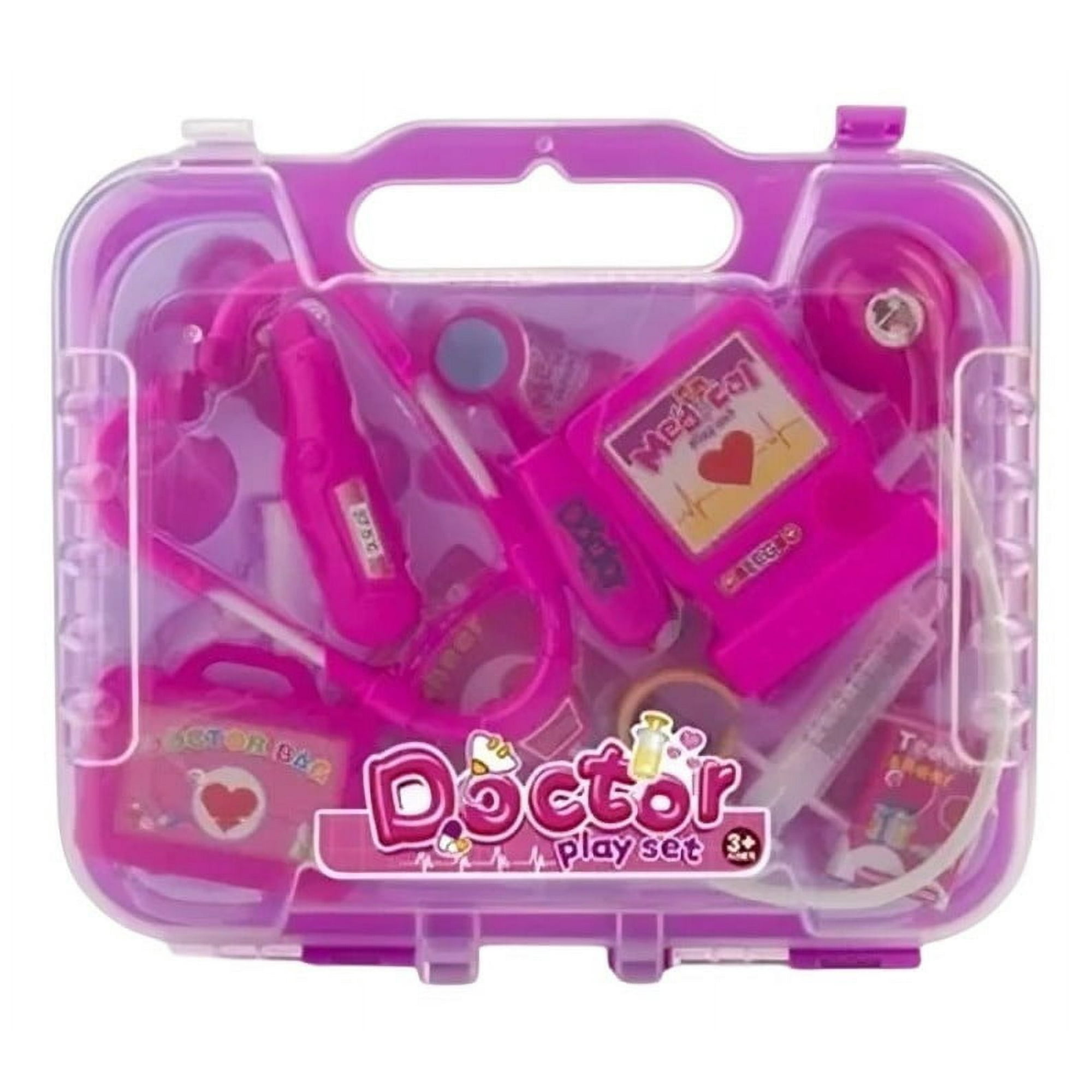 Genérico - Maleta Doctor Rosada 19pcs 25cm X 6.5cm X 29 Cm