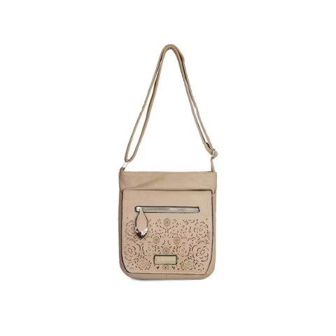 Carven - Bandolera Flower Beige