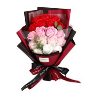 Bothyi - Jabón Rosa Flor Regalos Ramo De Flores Para Fiesta De Compromiso Fotografía Accesorios Rojo
