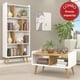thumbnail image 2 of Set Living Lv07-Rm02 Estante Librero + Mesa De Centro Nichos Blanco - Nogal, 2 of 4