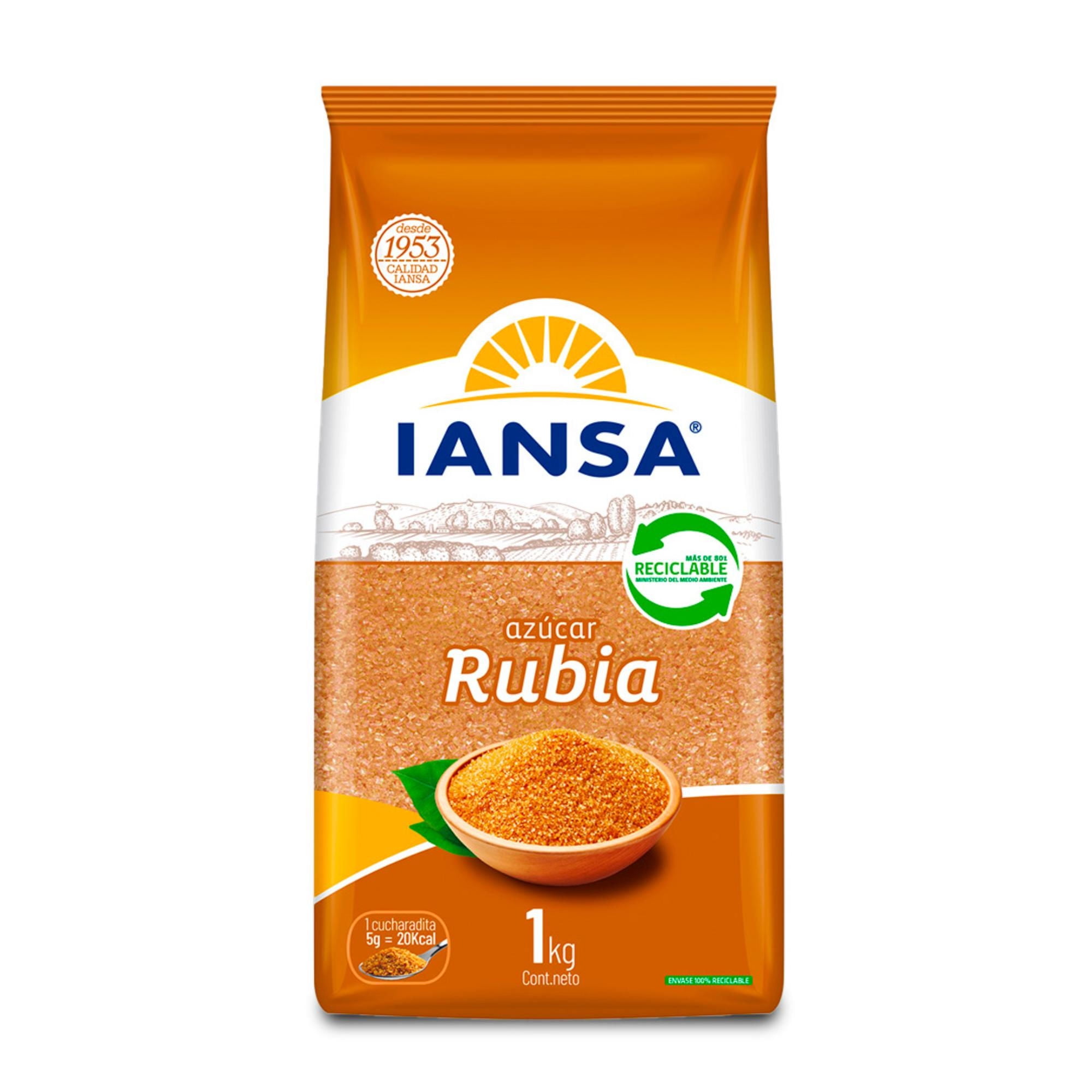 Azúcar Rubia Granulada Bolsa 1 Kg Iansa