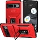 thumbnail image 1 of Funda Armada para Google Pixel 7 Pro con Tapa Deslizante y Soporte Magnético Giratorio Rojo, 1 of 5