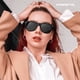 thumbnail image 3 of Gafas de sol KANASTAL polarizadas negras cuadradas UV400 para hombre y mujer, 3 of 8
