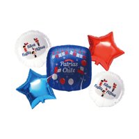 Genérico - Set De Globos Metalizados Diseño Fiestas Patrias 5 Pzas
