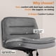 thumbnail image 4 of Silla de oficina COMHOMA Criss Cross sin brazos con ruedas y asiento ancho, 4 of 7