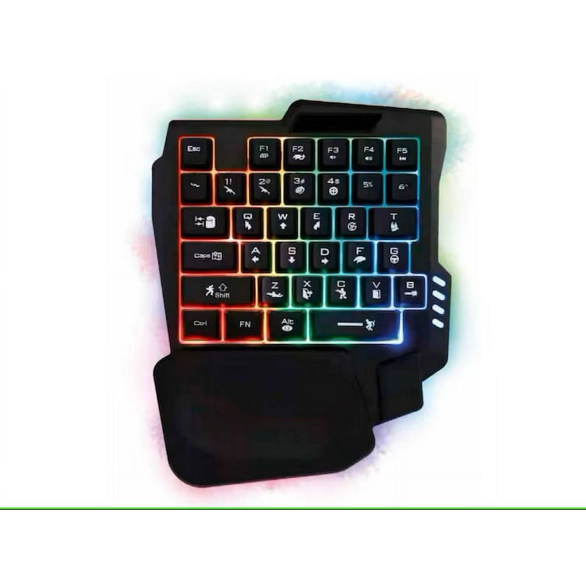 Genérico - Mini Teclado Gamer Usb Una Mano