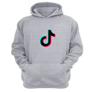 Genérico - Polerón Canguro Tik Tok Gris Claro Talla Xl Unisex