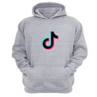 Genérico - Polerón Canguro Tik Tok Gris Claro Talla Xl Unisex