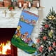 thumbnail image 1 of Los Osos del Monte Tema: Calcetines de Navidad, fino lino blanco para colgar en escaleras y chimenea, decoración navideña para el hogar, regalo de Navidad.54cm×38cm, 1 of 5