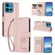 thumbnail image 2 of Funda Cartera Trébol para Motorola Moto G75 5G con Ranuras Tarjetas y Carga Inalámbrica Rosa, 2 of 6