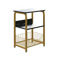 Genérico - Mesita Auxiliar Moderna De 3 Niveles Con Estante Para El Hogar