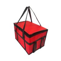 Magideal - Bolsa Térmica Aislada Para Alimentos Con Asa Ergonómica Recipiente Para Comidas Calientes Y Frías Bolsa De Transporte Para Catering Y Picnic Adecuada Rojo