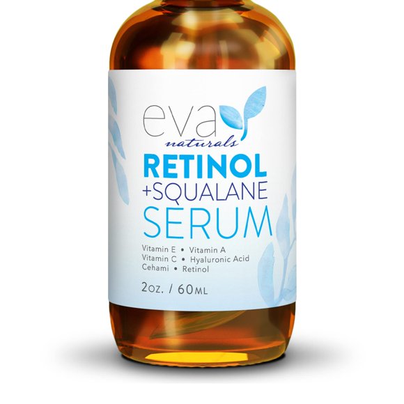 Sérum Eva Naturals antienvejecimiento con retinol al 1% con escualano, 60 ml
