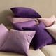thumbnail image 4 of Fundas de almohada MIULEE de terciopelo de 40 x 40 cm, color morado berenjena (paquete de 2), 4 of 6